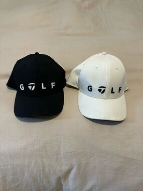 TaylorMade Black and White Golf Hats - Pack of 2